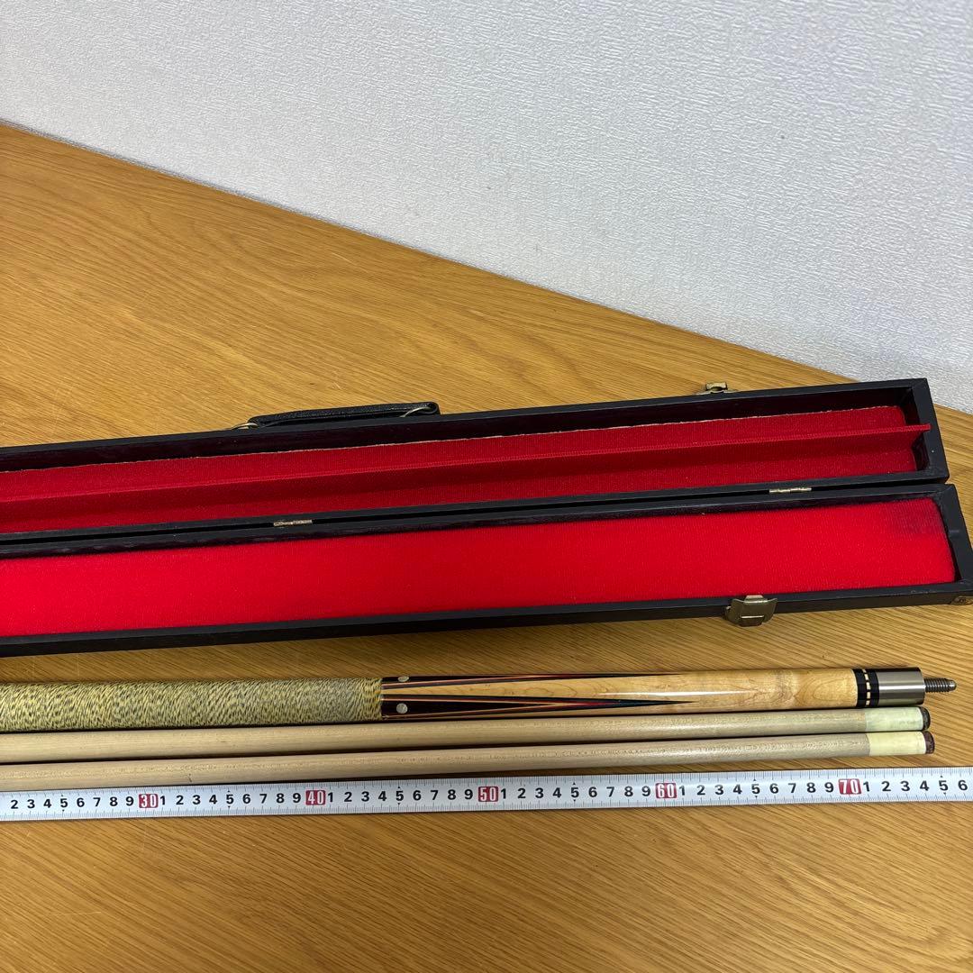ビリヤード　キュー　ハードケース付　３本