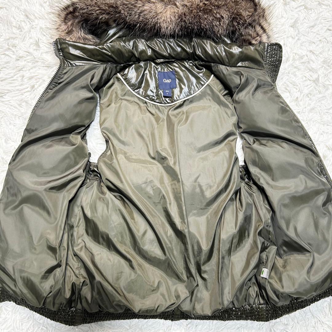 極美品 OLD GAP ダウンベスト y2k 平成ギャル お兄系 ファー 茶色