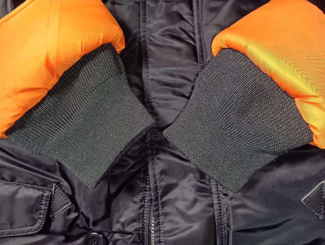 美品 アルファインダストリーズ N−3B スリムフィット ブラック サイズL