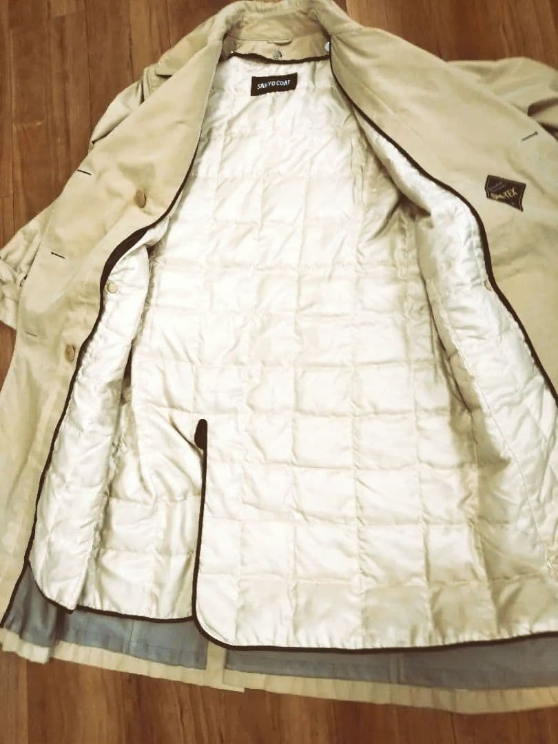 SANYO COAT ベージュ トレンチコート ダウンライナー付 ゴアテックス