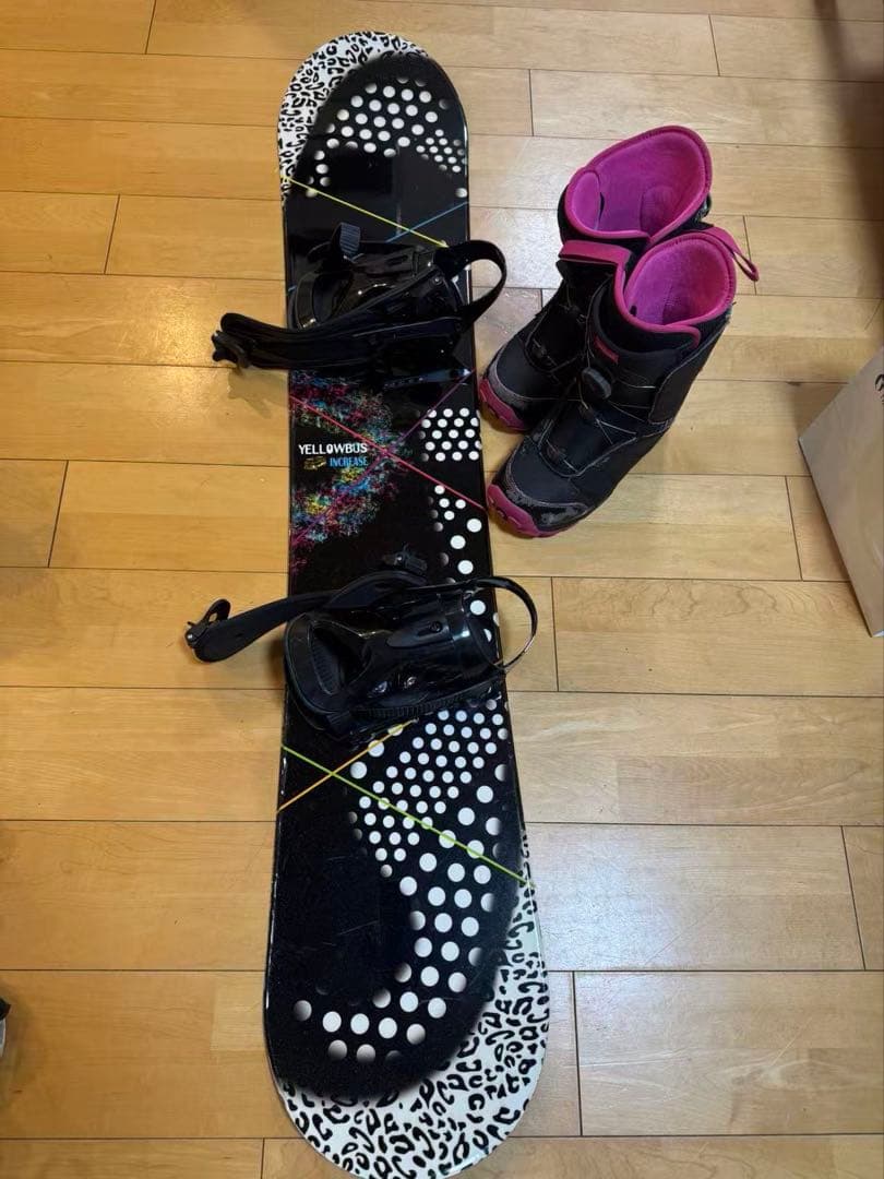 スノーボード３点セット 145cm YELLOWBUS INCREASE