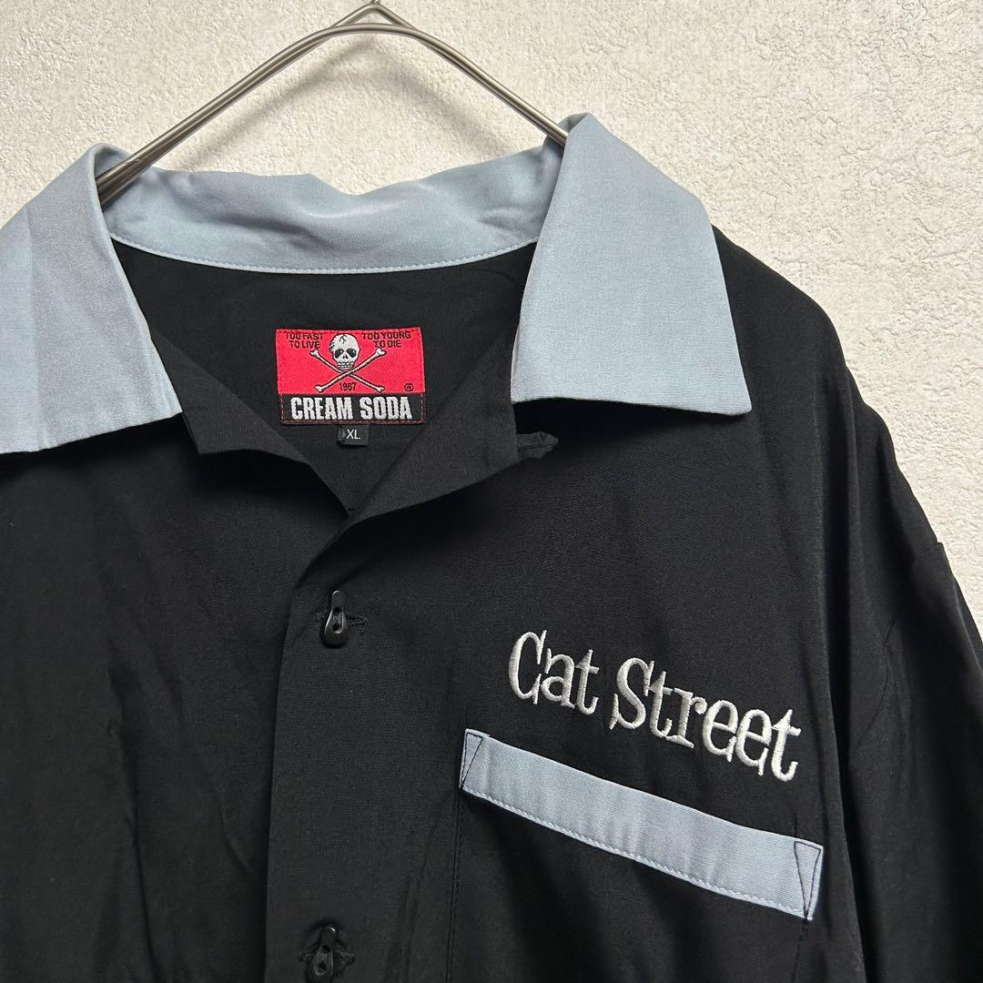 ✨ CREAM SODA クリームソーダ ボーリングシャツ トップス　黒