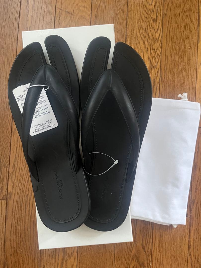 Maison Margiela ブラック トングサンダル 41