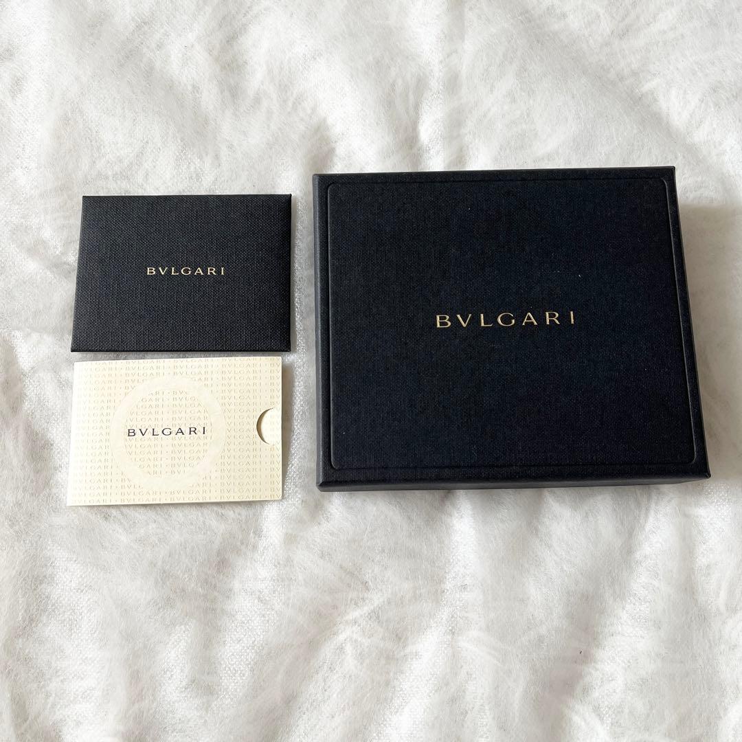 ブルガリ　マネークリップ　ブルガリマン　レザー　黒　サークルロゴ　メンズ　箱付き
