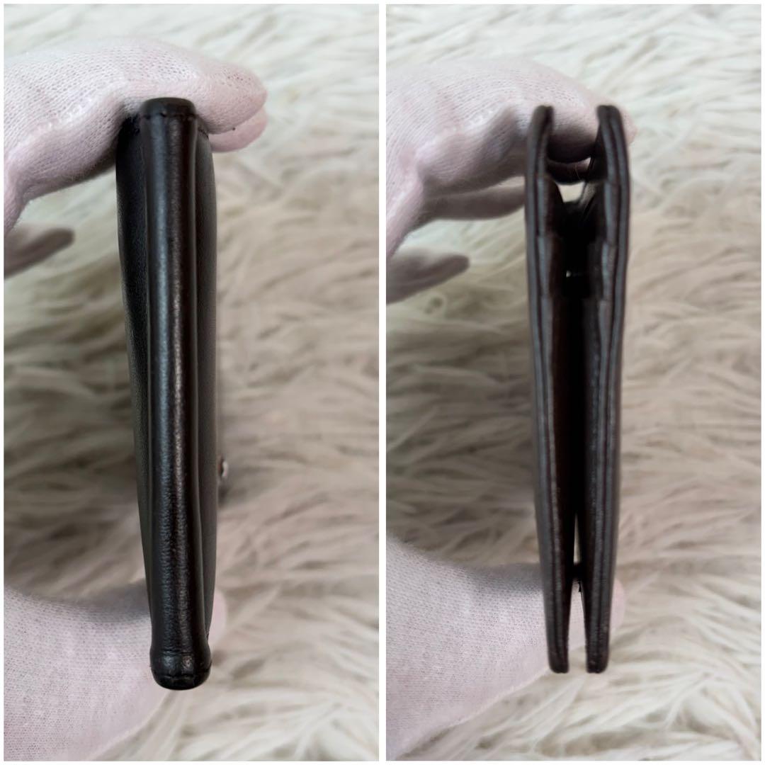 未使用級✨モンブラン マネークリップ ホワイトスター ダークブラウン レザー