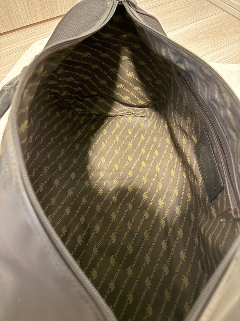 【布袋付き】ハンティングワールド ×ベンツ ボストンバッグ　大容量　黒