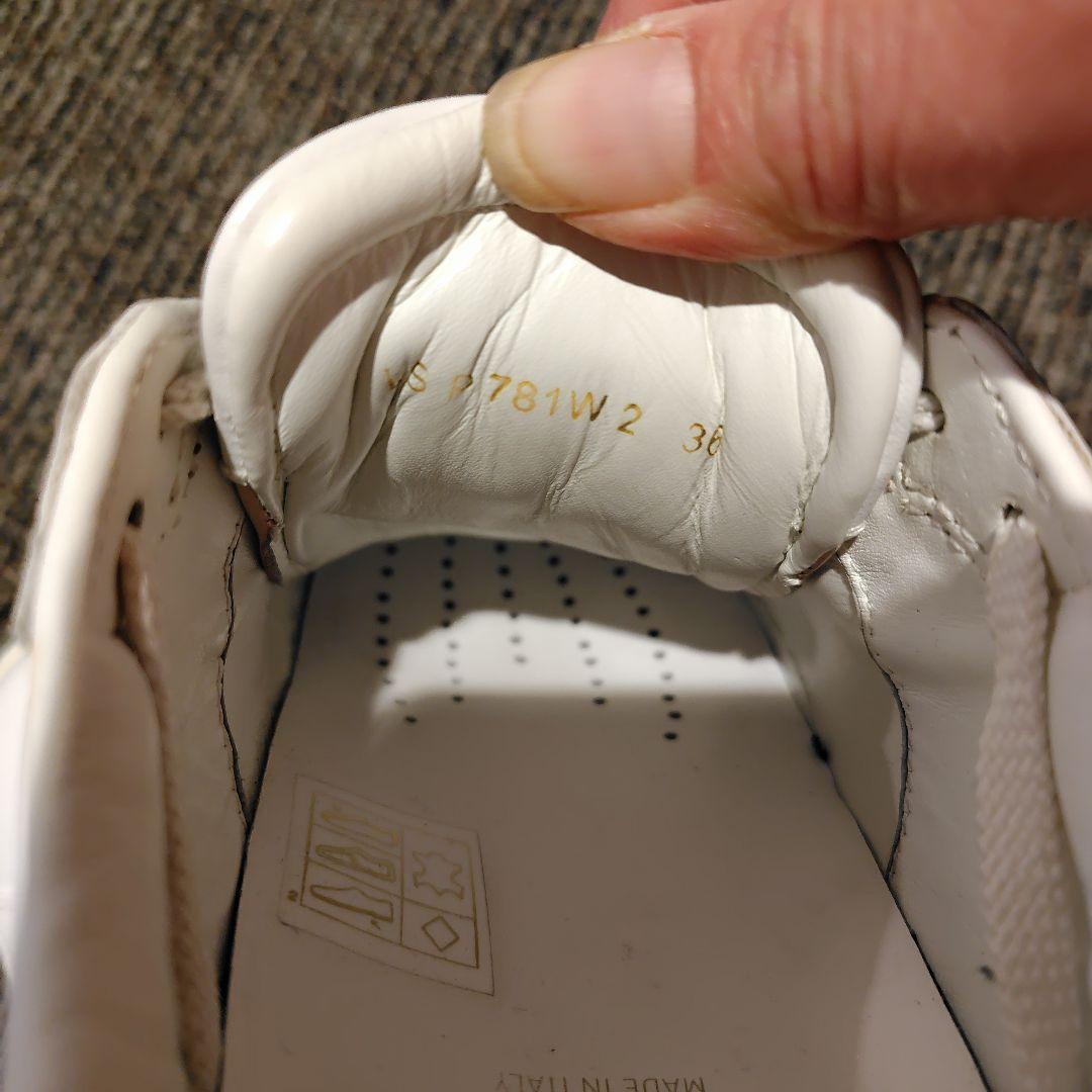 VALENTINO ヴァレンティノ オープンレザースニーカー ホワイト×ピンク