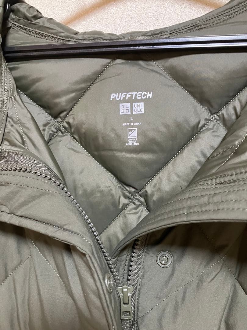 ユニクロ　パフテックロングコート　オリーブ　Ｌ