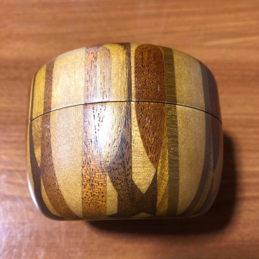 寄木細工 箱根細工 棗 なつめ 無垢 ボンボニエール 合子 茶道具 小物入れ