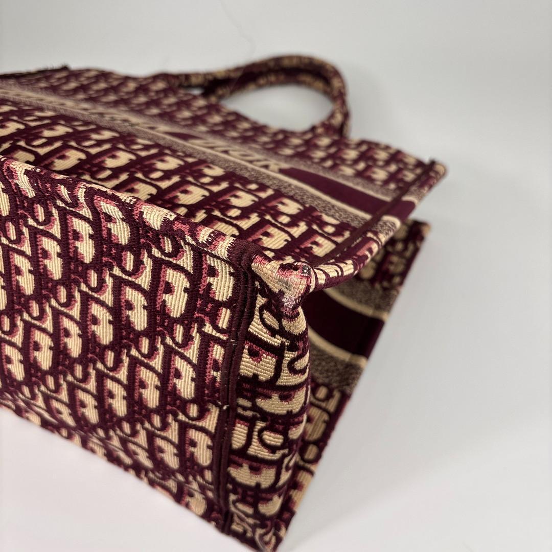 極美品 クリスチャンディオール ブックトート ミディアム トロッター ボルドー