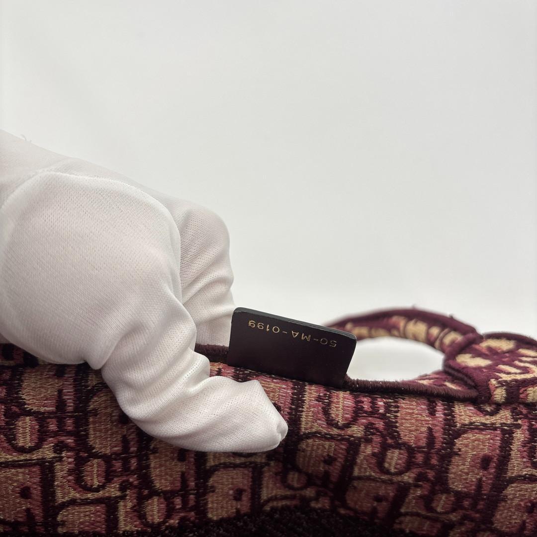 極美品 クリスチャンディオール ブックトート ミディアム トロッター ボルドー