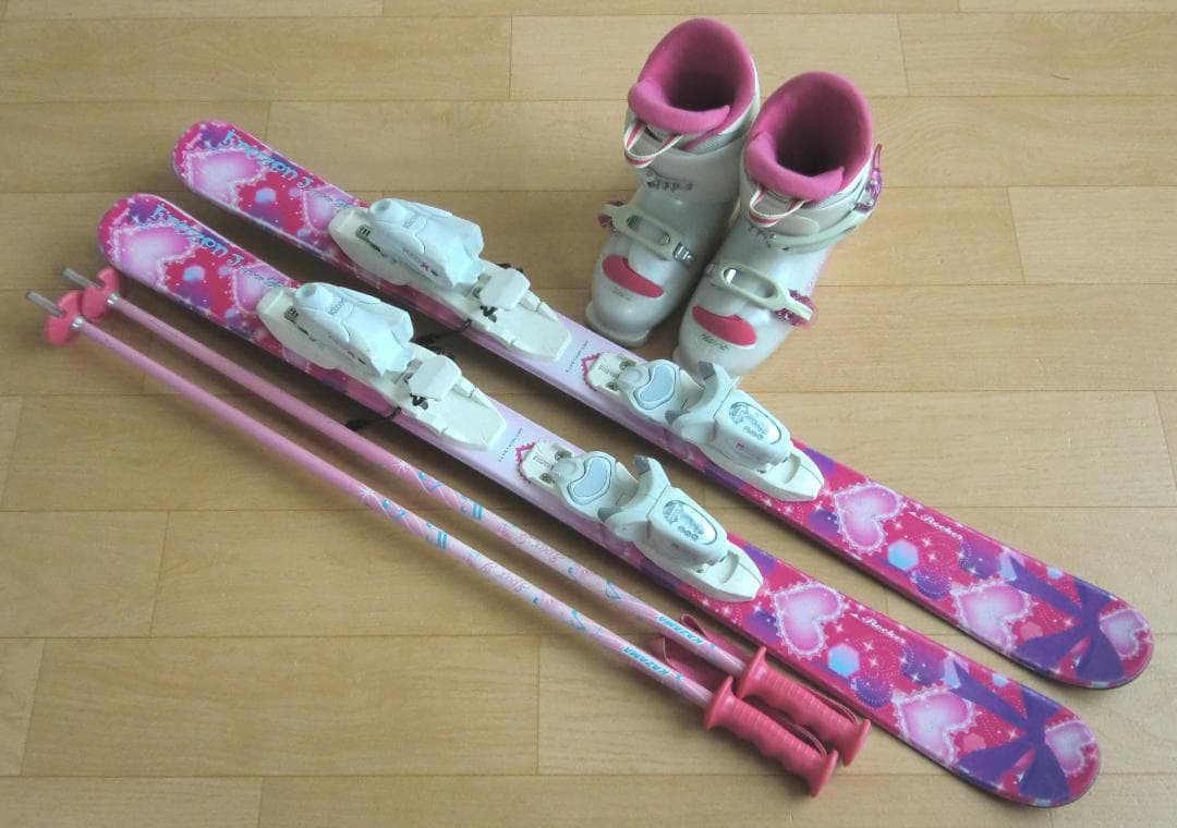 ■■11月限定■送料無料■Hart■子供用スキー4点セット■96/20■WAX■