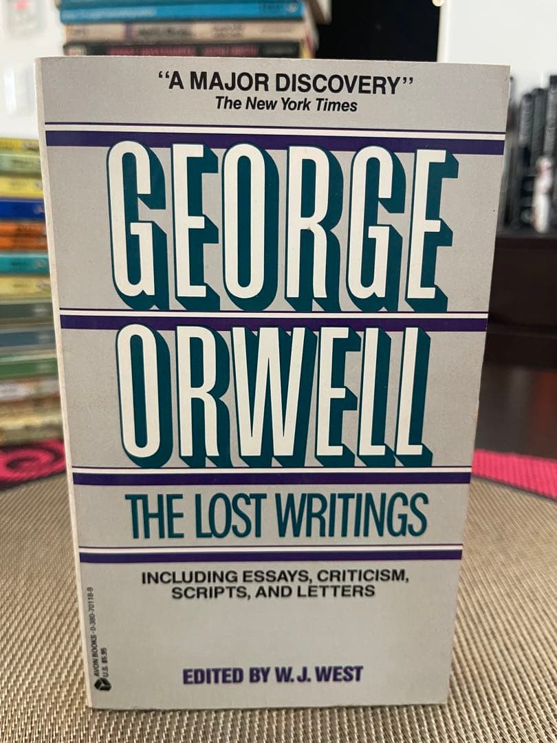 希少　The Lost Writings e Orwell