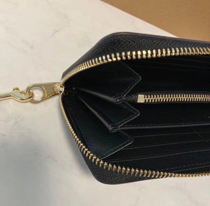 新品未使用コーチ長財布シグネチャーダークブラウンレディースメンズ送料無料即日発送