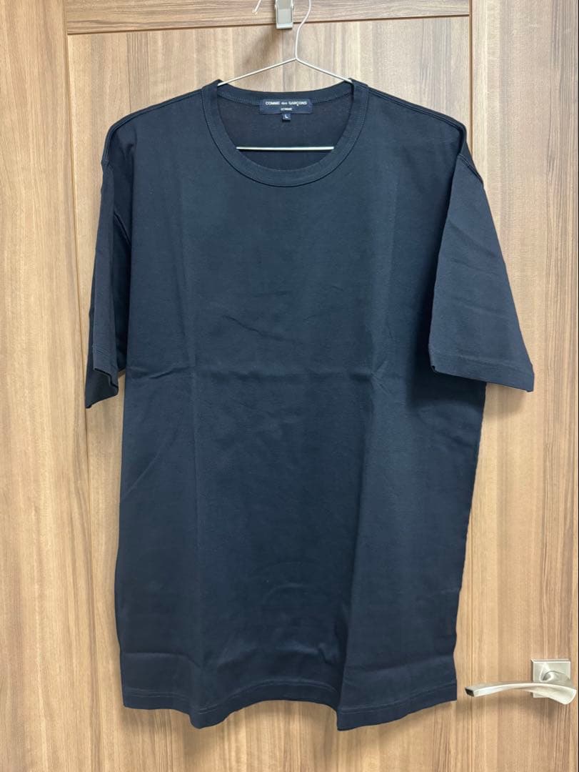 AD2017 新品未使用 コムデギャルソンオム 後染め ロゴ Tシャツ サイズL
