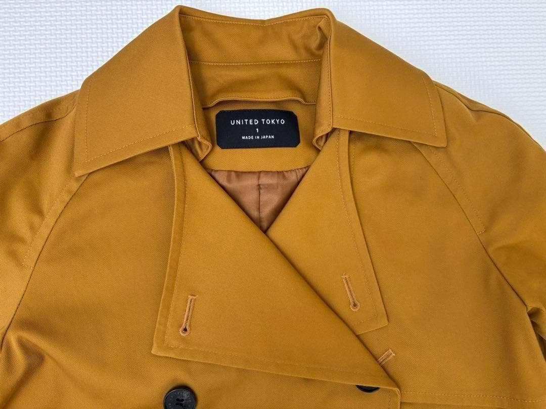 UNITED TOKYO 黄色 イエロー 2wayトレンチコート アウター1 S
