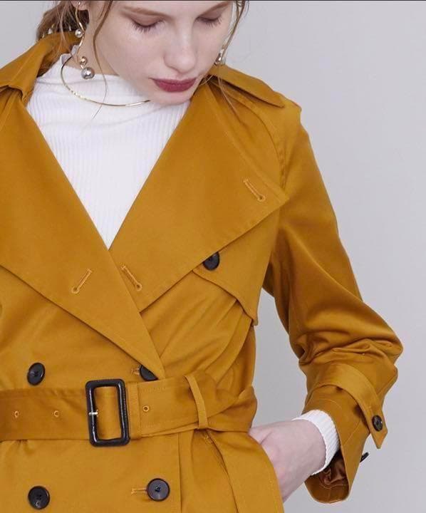 UNITED TOKYO 黄色 イエロー 2wayトレンチコート アウター1 S