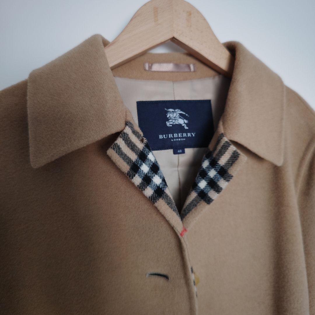 BURBERRY LONDON ウールカシミアコート ノバチェック サイズ40