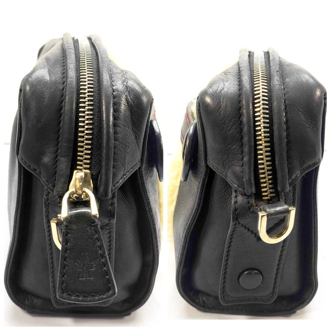 希少 モンクレール ウィロウ ショルダーバッグ ブラック ボア MONCLER