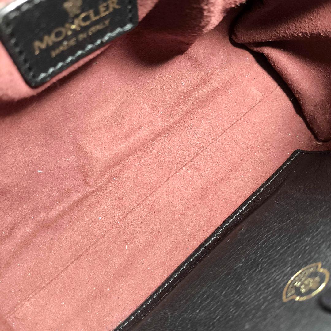 希少 モンクレール ウィロウ ショルダーバッグ ブラック ボア MONCLER