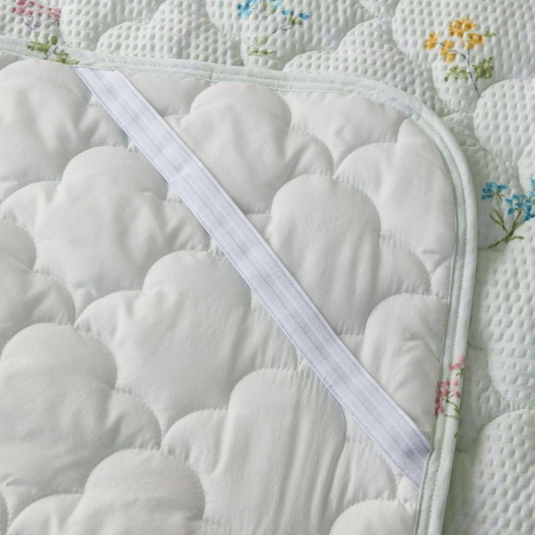 大津毛織 やわらか・爽やか 綿混 キルトケット＆ 敷きパッドセット セミダブル