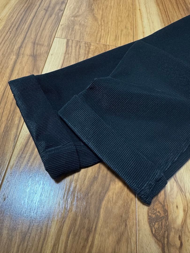 コーデュロイSWING EASY PANTS 黒 サイズM