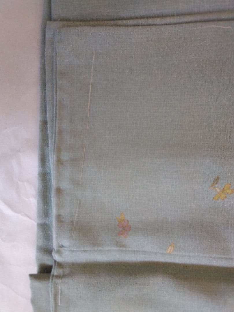 小紋　袷　新品　未使用　薄緑