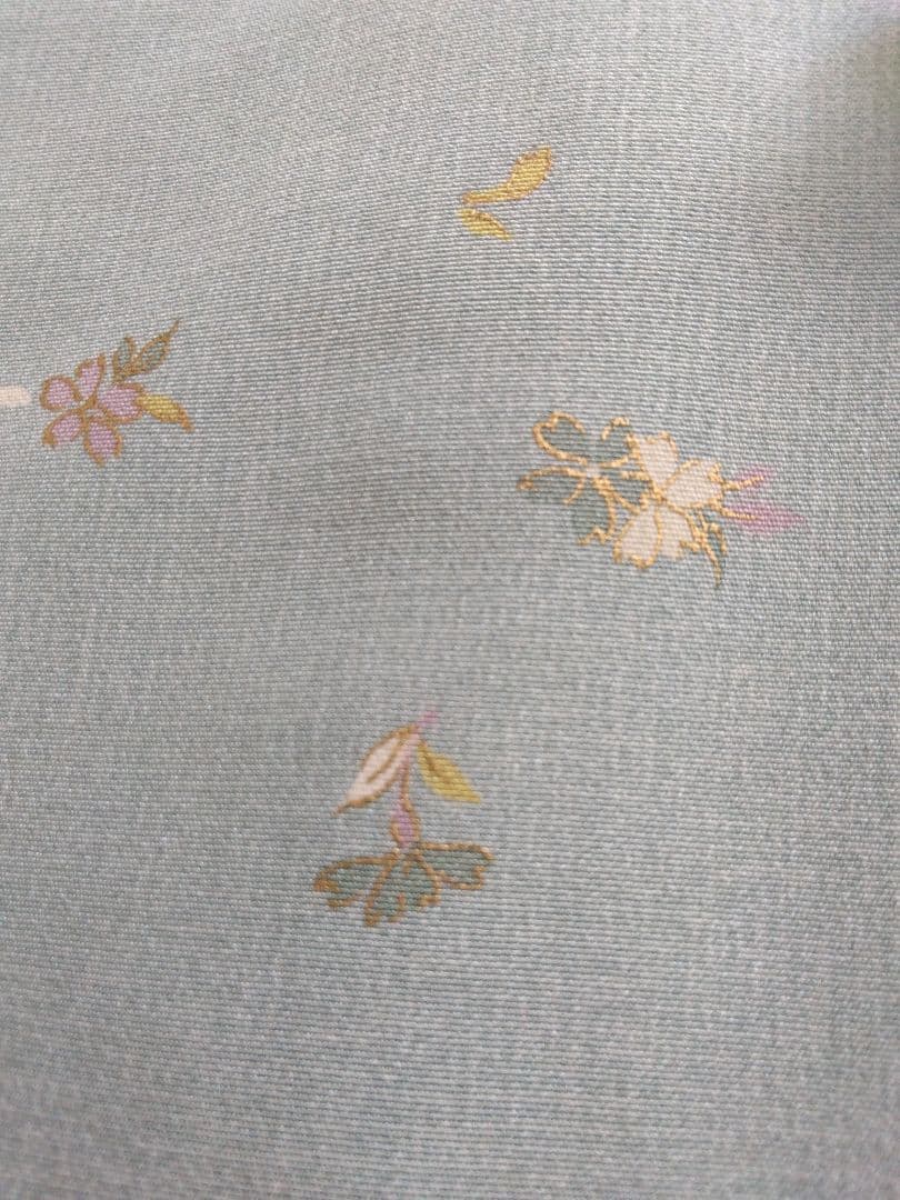 小紋　袷　新品　未使用　薄緑