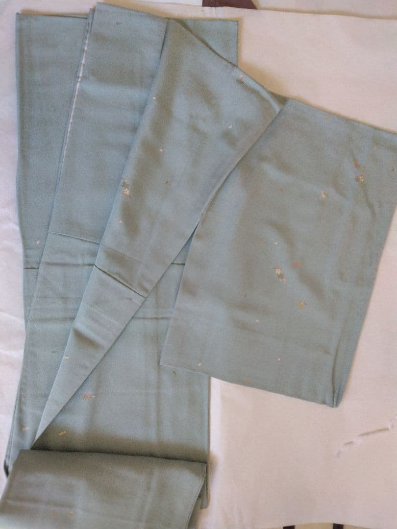 小紋　袷　新品　未使用　薄緑