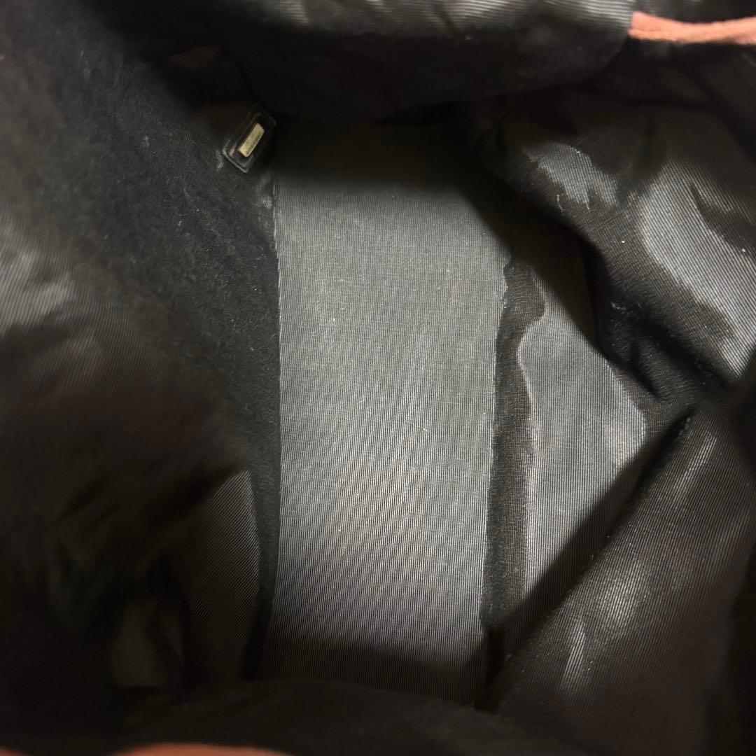 【美品】シャネル CHANEL トートバッグ ラビットファー ブラウン ボルドー