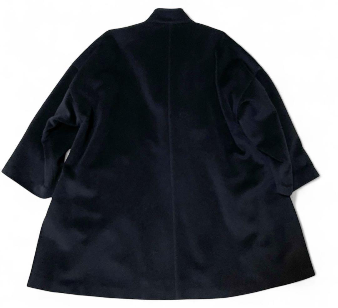 マックスマーラ コート 白タグ ウール カシミヤ オーバーサイズ 黒