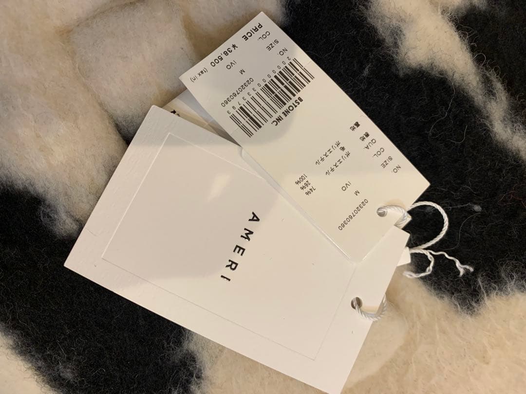 AMERI◆UND SHADOW FLOWER WOOL COAT