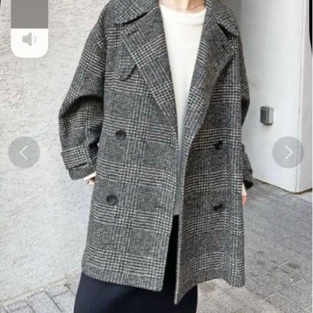 Spick & Span Wスライバーチェックハーフコート