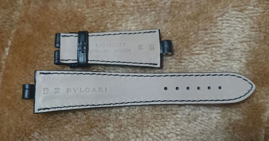 ブルガリ BVLGARI 時計 革ベルト ブラック
