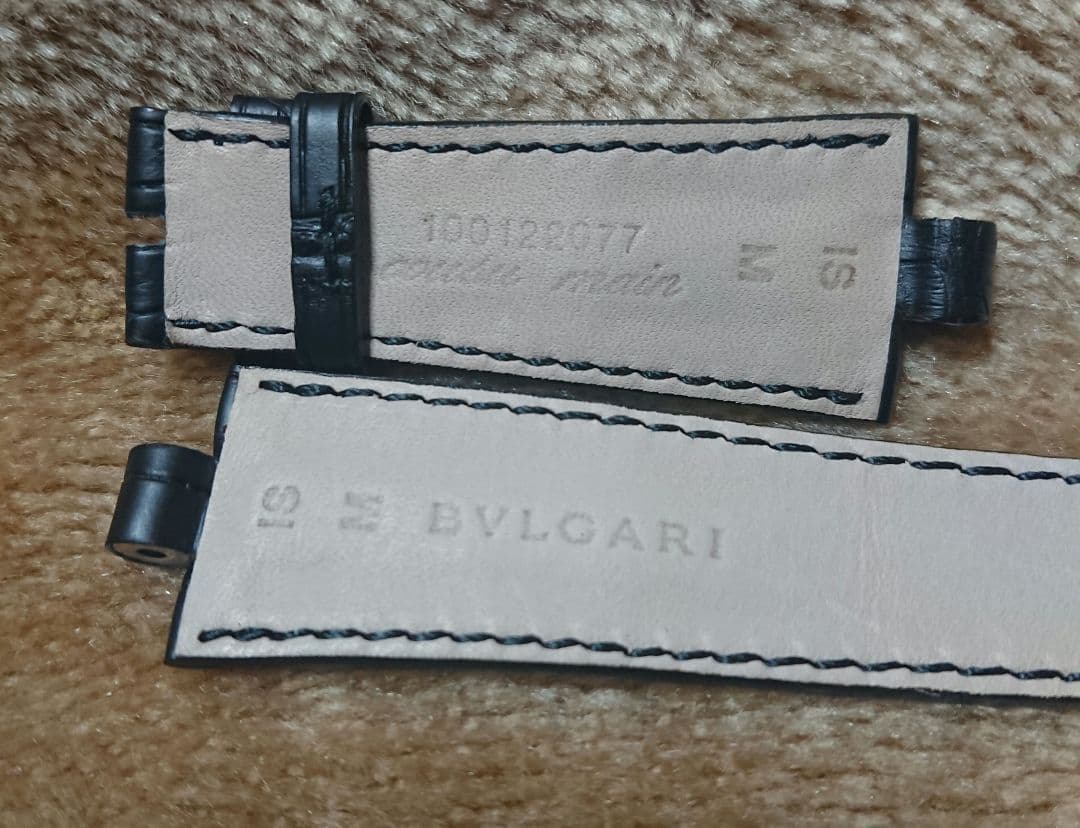 ブルガリ BVLGARI 時計 革ベルト ブラック