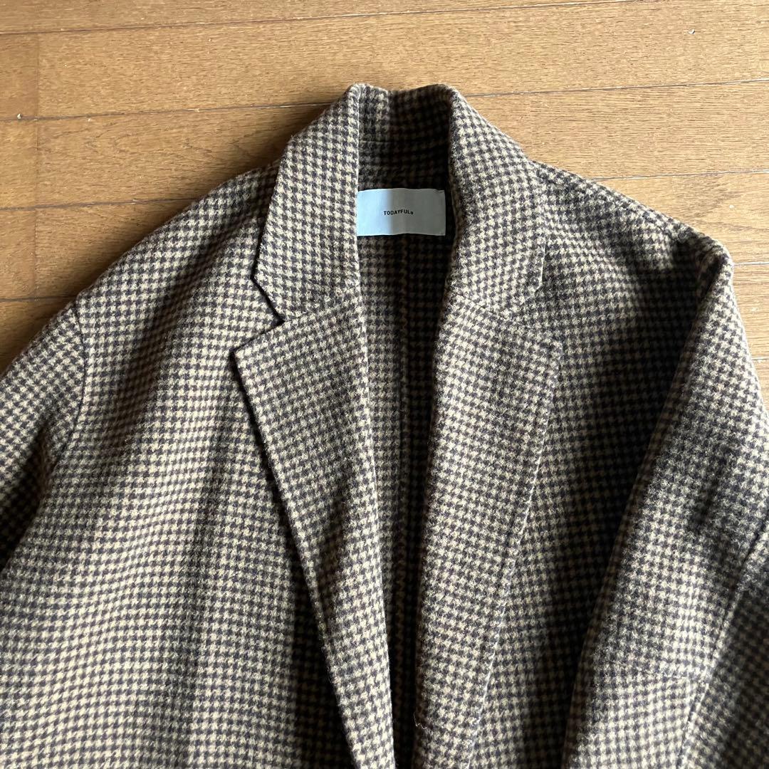 美品　TODAYFULトゥデイフル　オーバーサイズ　チェスターコート　サイズ38
