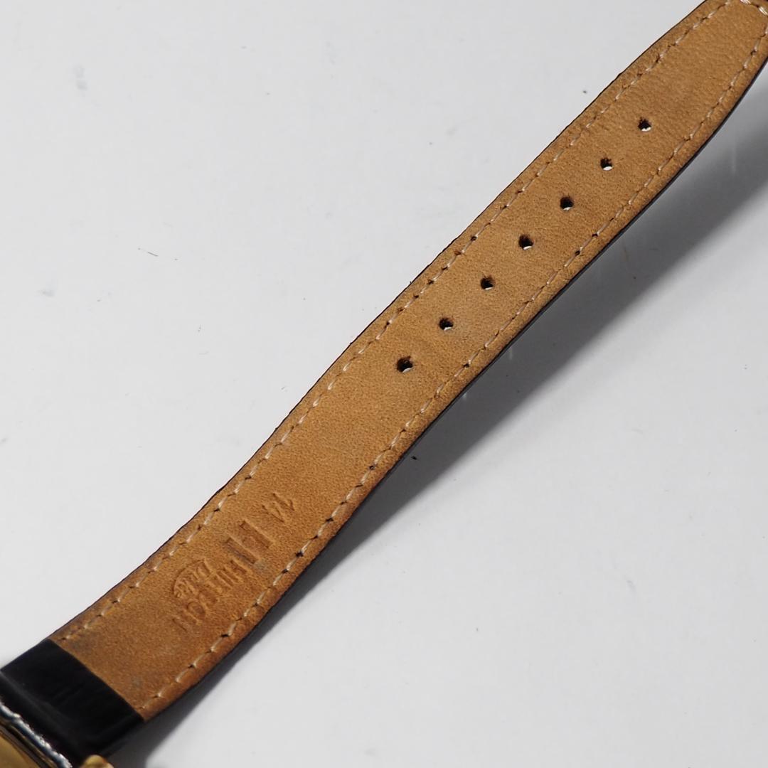 美品 グッチ GUCCI 黒文字盤 革ベルト レディース 腕時計 F626