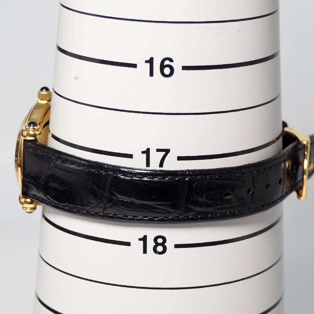 美品 グッチ GUCCI 黒文字盤 革ベルト レディース 腕時計 F626