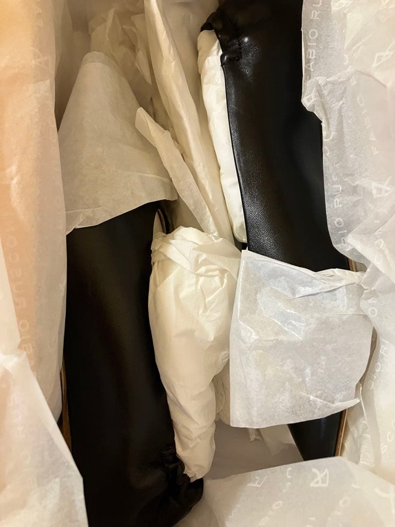 ⭐️新品　FABIO RUSCONI ブラック フラットシューズ　35