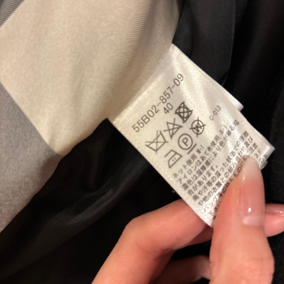 ブルーレーベル　コート　黒 ダブルブレスト ウールコート