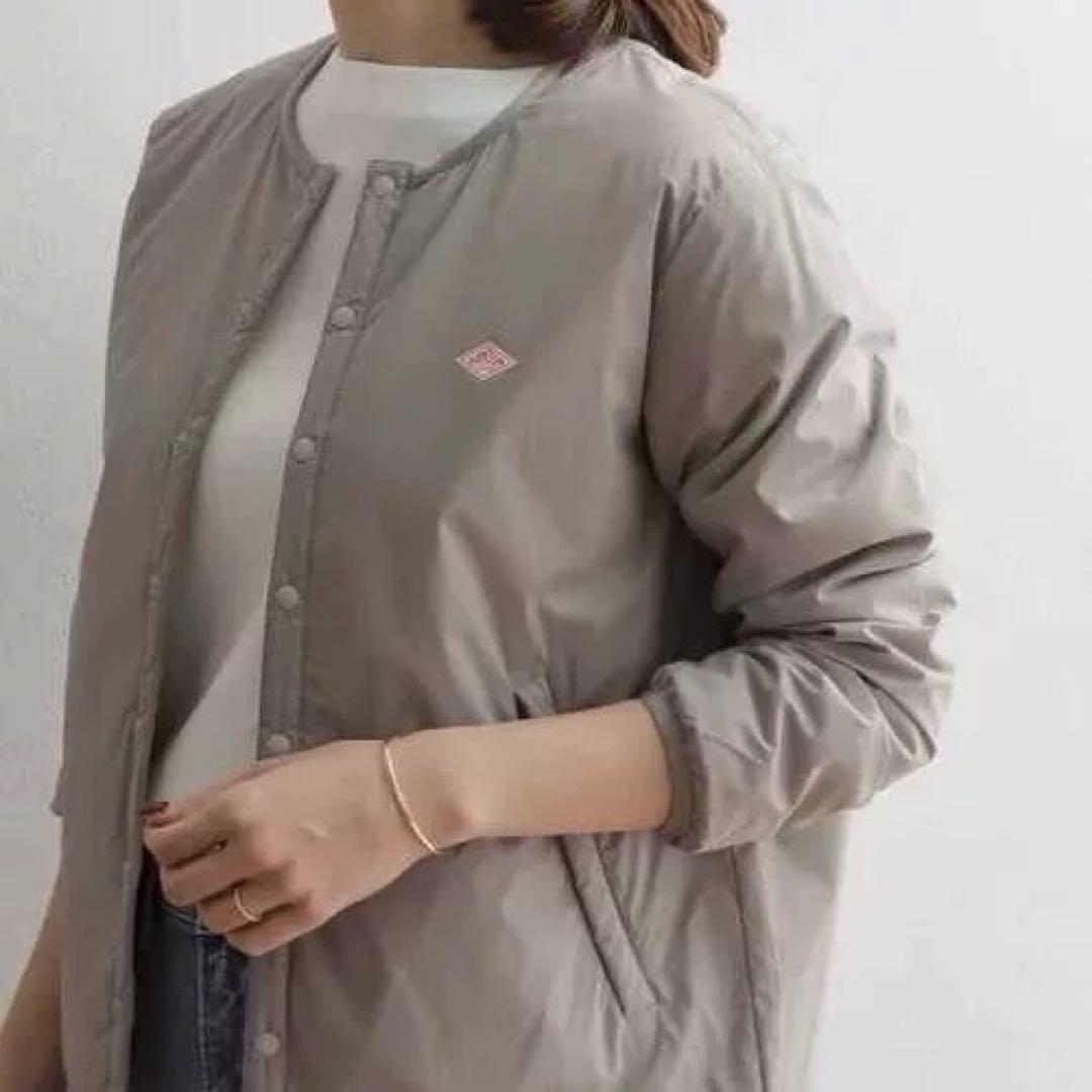 【新品】DANTON グレー ノーカラージャケット