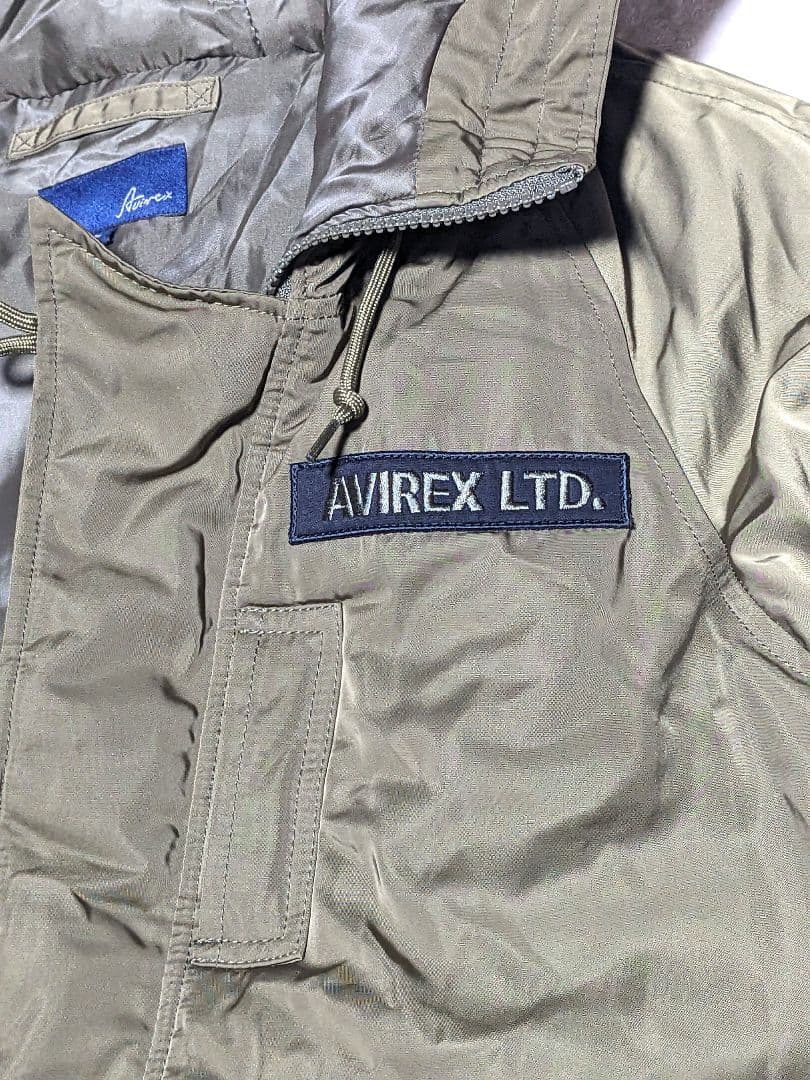 AVIREX アヴィレックス フード 中綿 ブルゾン ミリタリー ジャケット　L