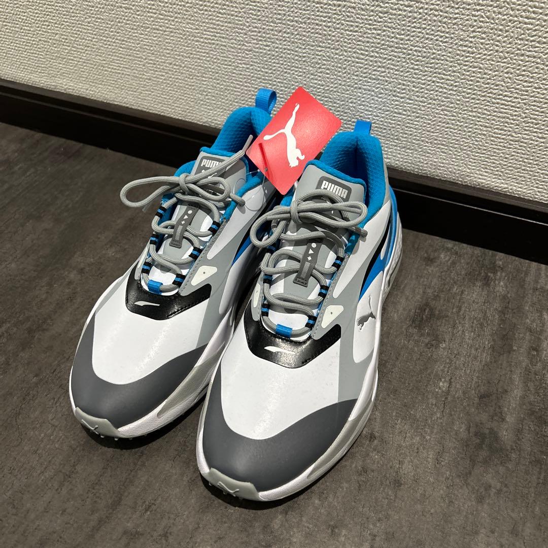 新品未使用26.5メンズプーマゴルフシューズGSファスト(ホワイトブルー)