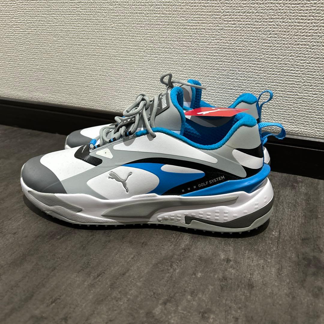新品未使用26.5メンズプーマゴルフシューズGSファスト(ホワイトブルー)