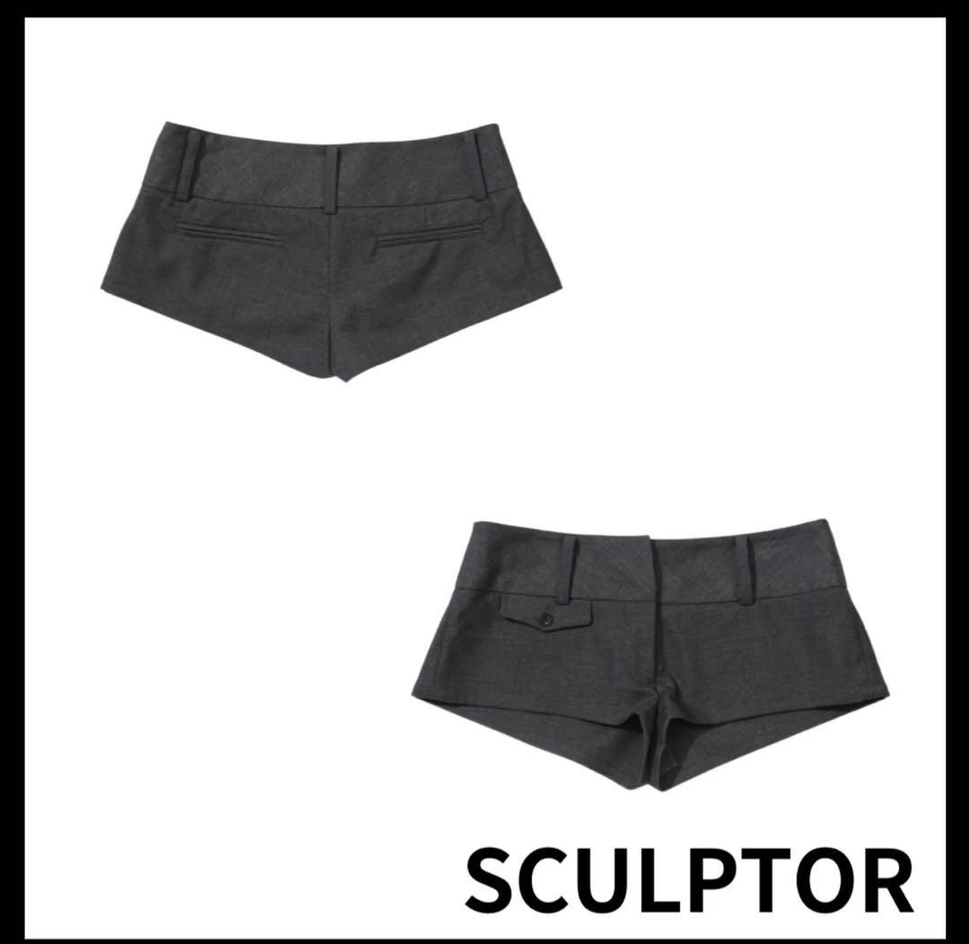 【最安値】SCULPTOR テーラードマイクロショーツ　グレーSサイズ　新品