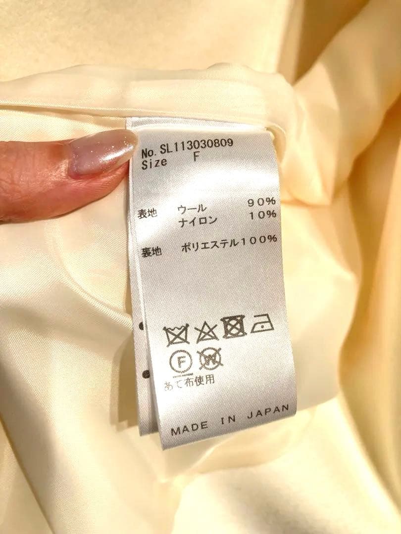 s1968 未使用 shellter シェルター ケープコート ホワイトFサイズ