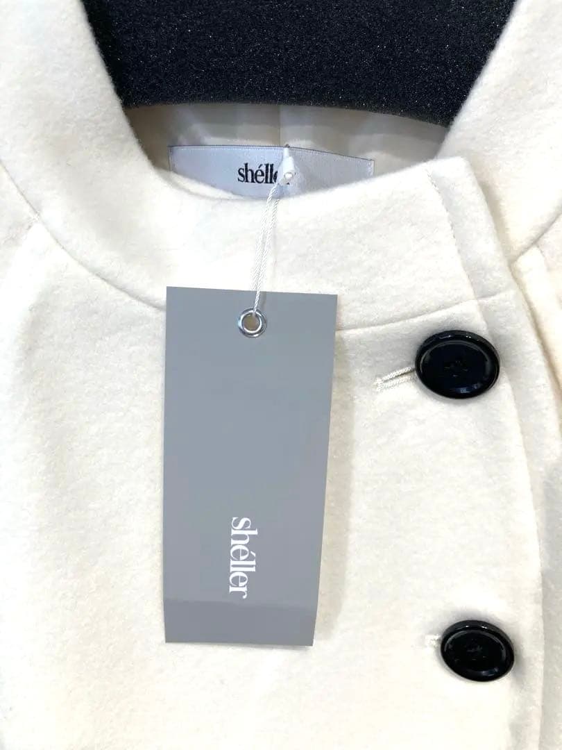 s1968 未使用 shellter シェルター ケープコート ホワイトFサイズ