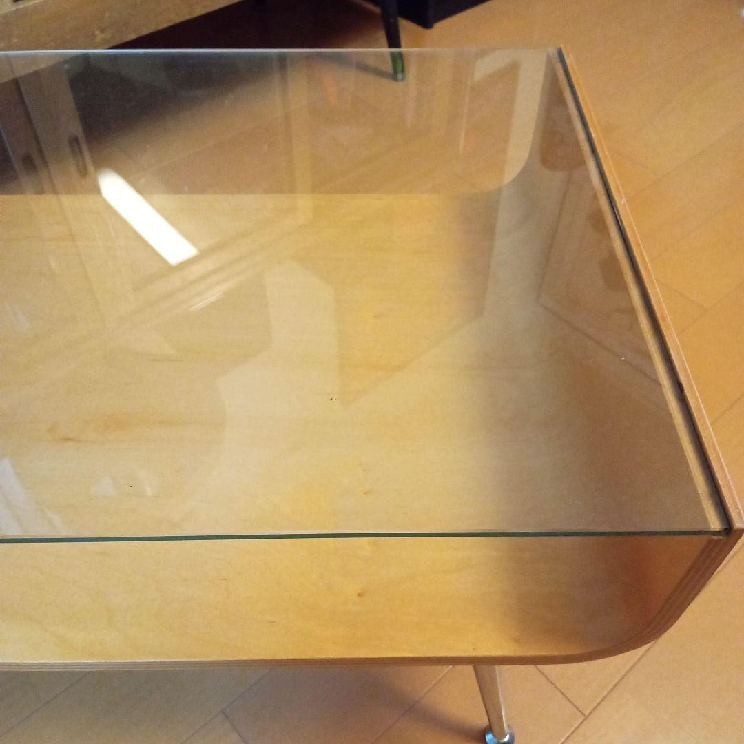 ✨️ミッドセンチュリー スペースエイジ プライウッド センターテーブル ガラス