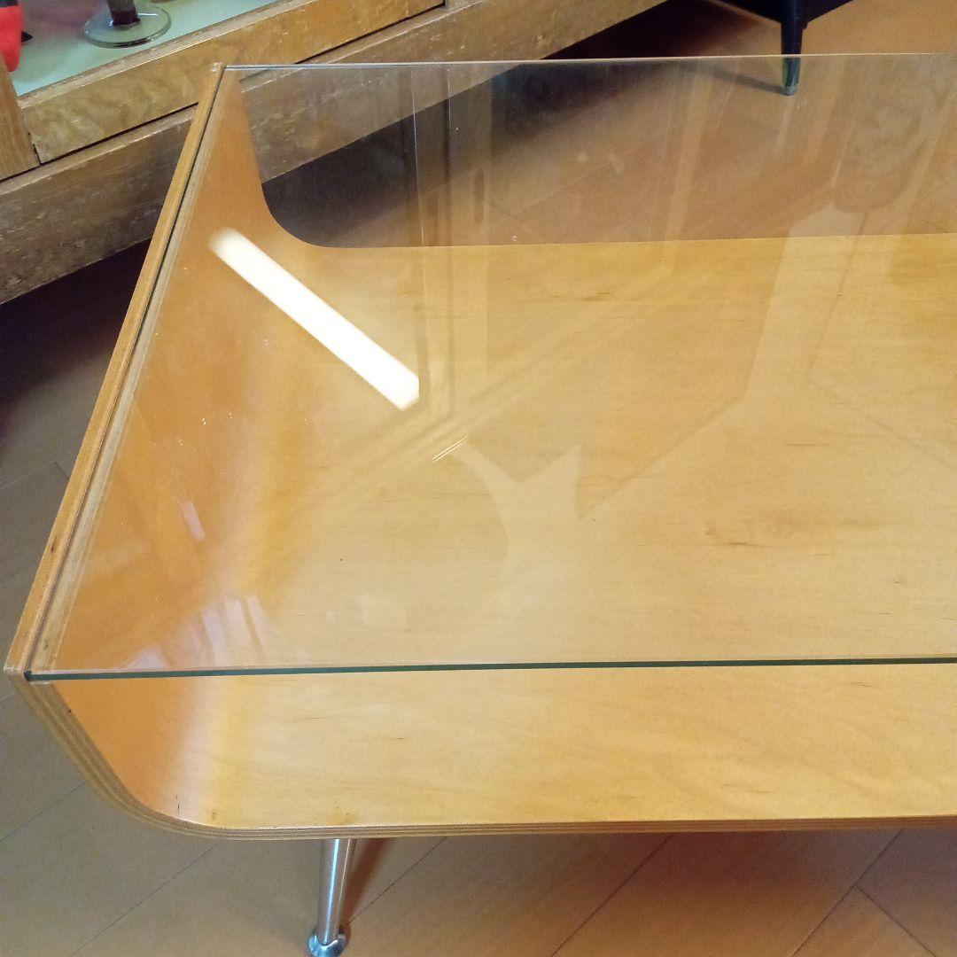 ✨️ミッドセンチュリー スペースエイジ プライウッド センターテーブル ガラス