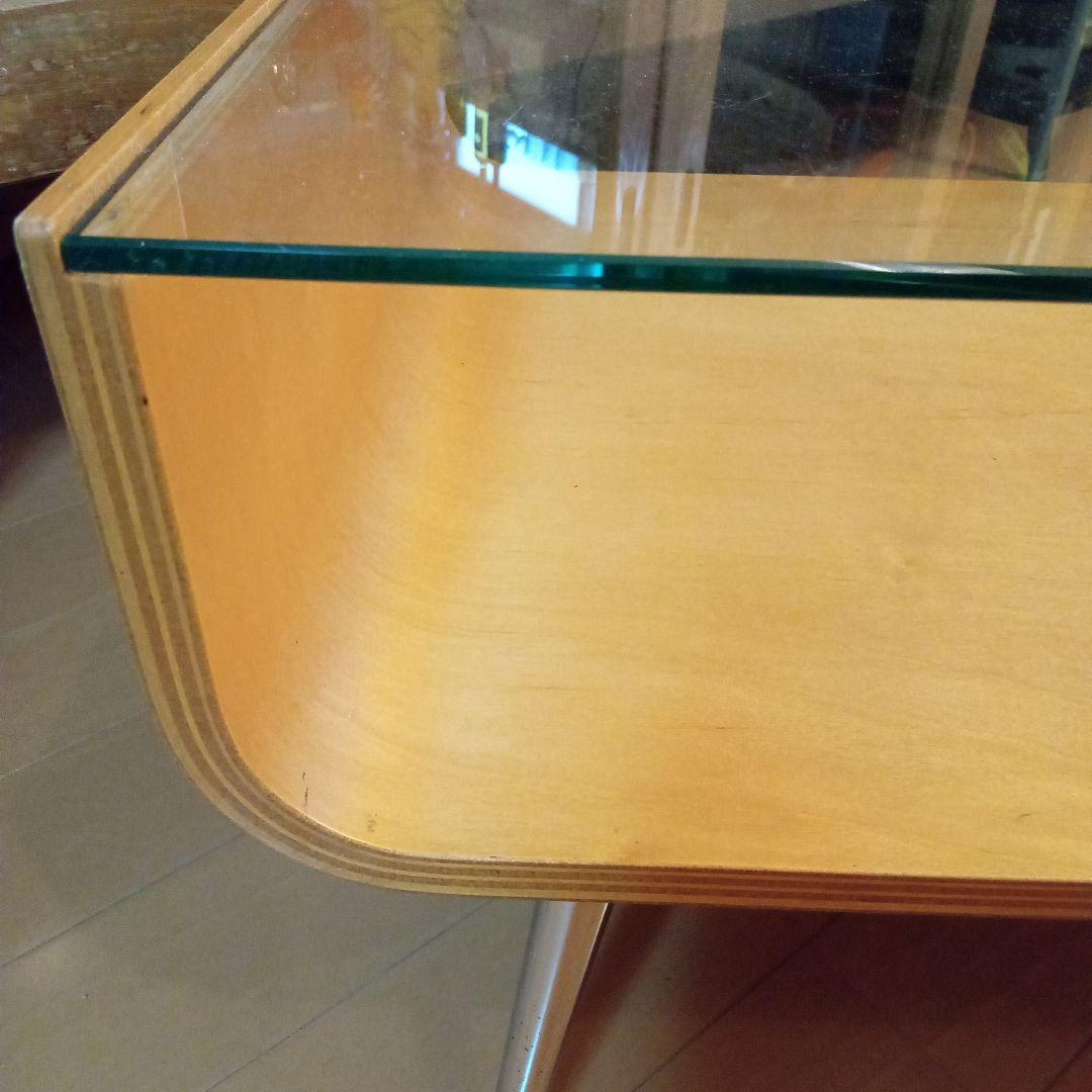 ✨️ミッドセンチュリー スペースエイジ プライウッド センターテーブル ガラス